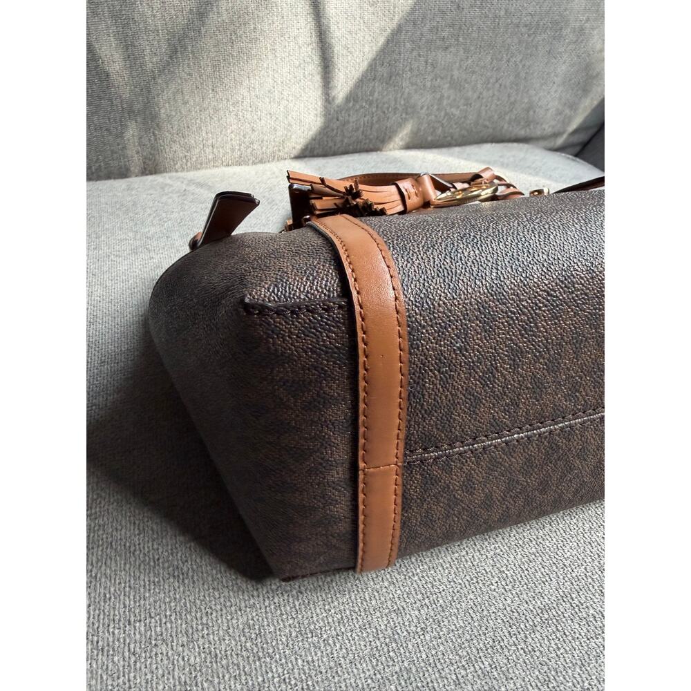 Michael Kors Sullivan Small Logo Top-Zip Tote Bag Logo-print Leather Canvas - Picture 9 of 16